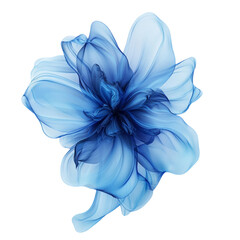 Serene Blue Flower Abstract Art Dreamlike Softness