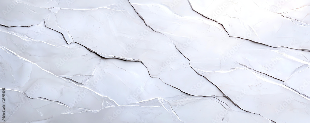 Aufkleber sleek white rock slate countertop with bright texture and subtle cracks, perfect for modern kitchens