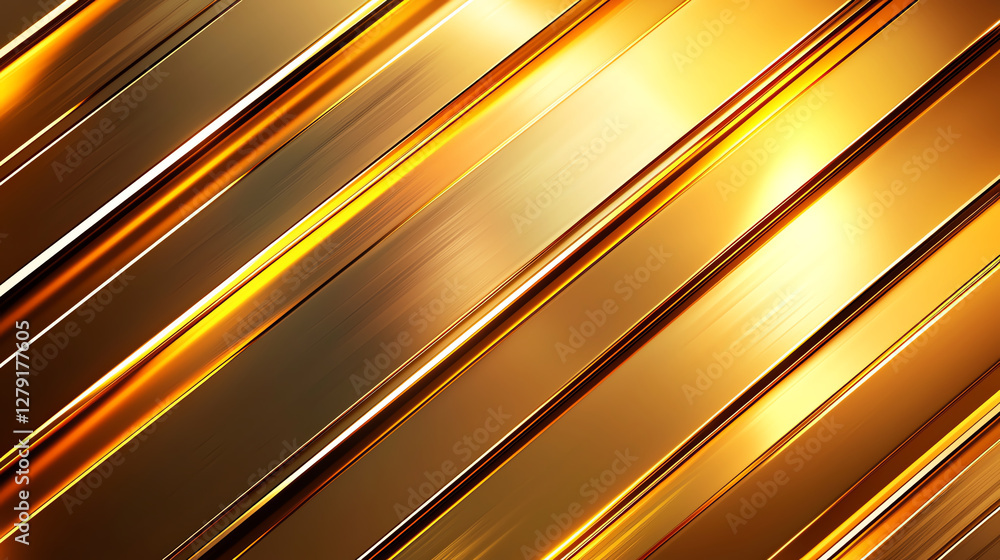 Poster shiny bronze metal surface with slanted lines reflecting light, creating vibrant texture. ideal for 
