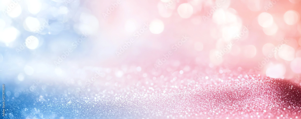 Aufkleber shimmering bokeh background with pink and blue hues, creating dreamy atmosphere. sparkling texture a