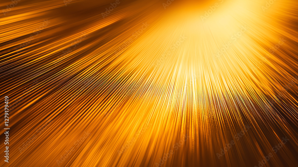 Poster shimmering golden rays create vibrant, dynamic background with radiant glow. texture evokes warmth a