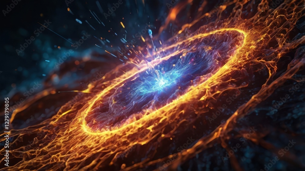 Poster process of nuclear fusion occurring with vibrant energy waves and reaction dynamics in a highly ener