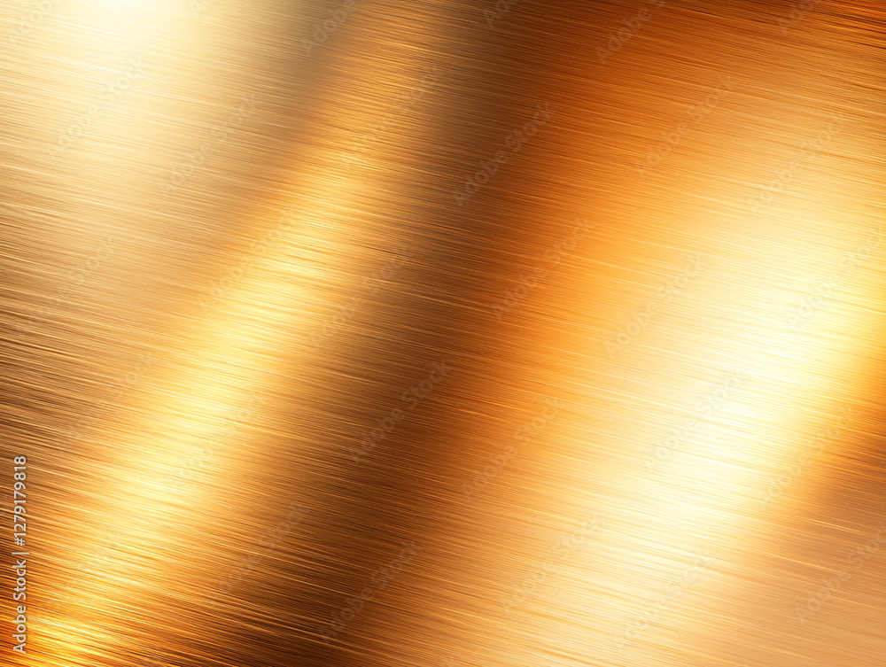 Aufkleber shiny brushed gold texture background with smooth metallic finish, creating warm and luxurious feel.