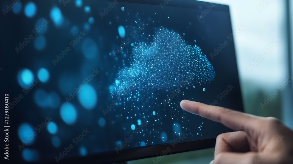 Poster AI-driven weather prediction dashboard showcasing future forecasts and analytics in a visually appealing format.