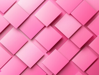 Obraz premium Bright pink square cards create abstract background, showcasing vibrant and playful design. Perfect for creative projects or artistic expressions