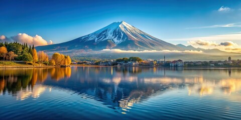 Fuji Mountain Kawaguchiko Lake Japan Scenic Landscape