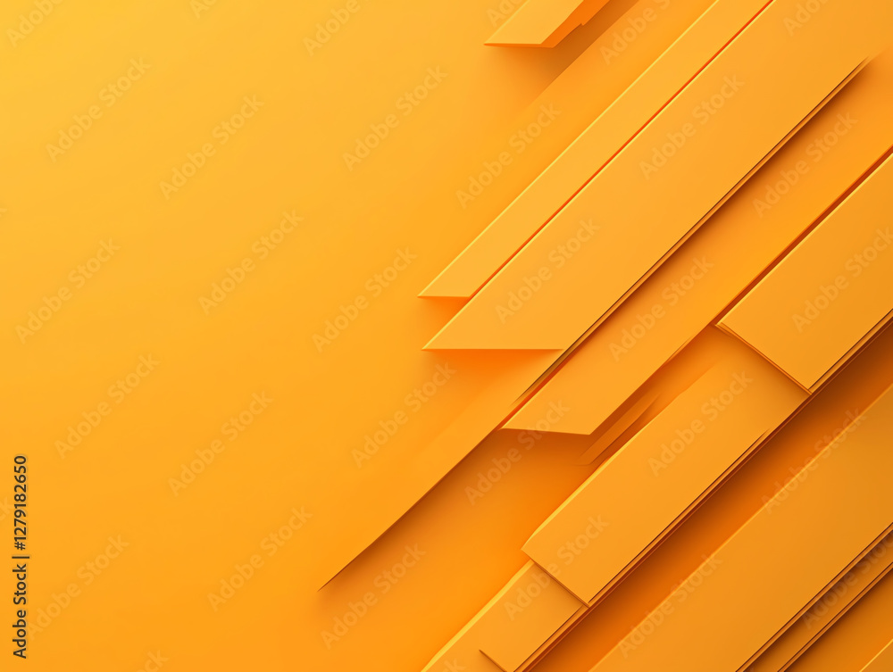 Poster bright yellow abstract background with layered geometric shapes creating depth and texture. perfect 