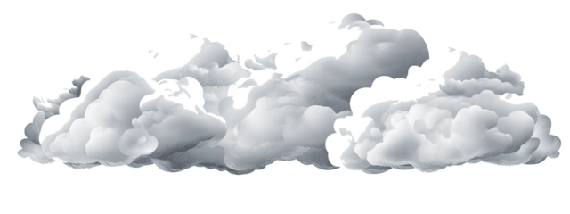 clouds in the mountains