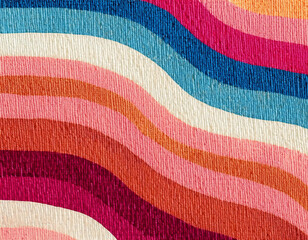 colorful wavy abstract rug textile pattern background
