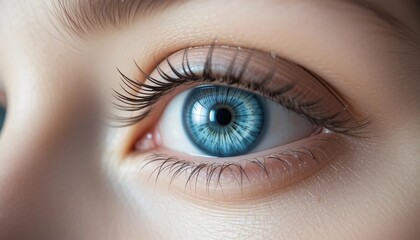 Obraz premium close up of a blue female eye