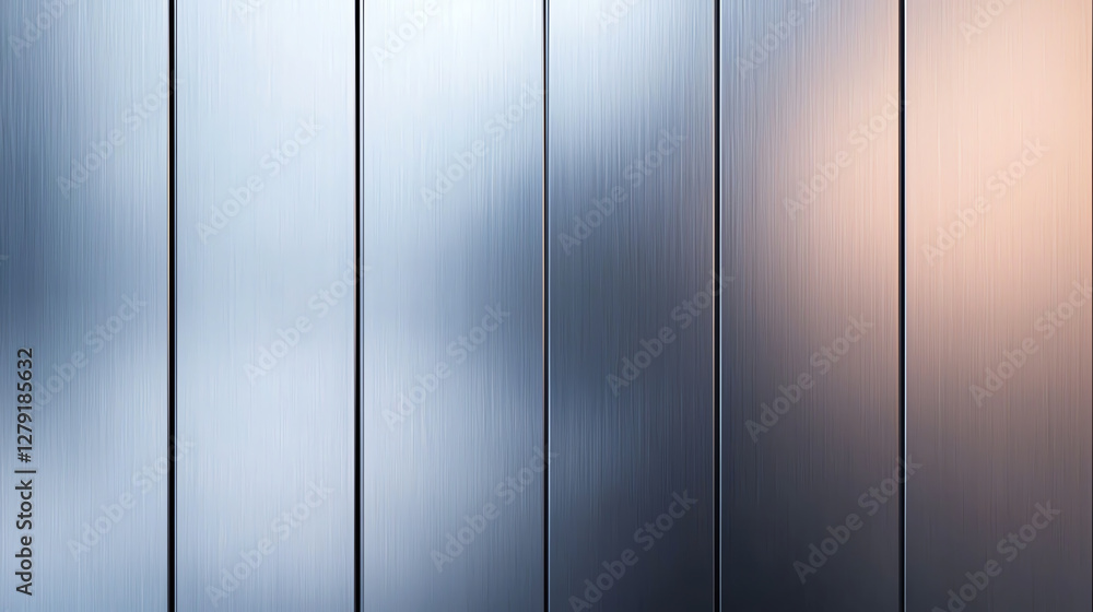 Poster sleek metallic surface with smooth, brushed texture and subtle reflections. gray tones create modern