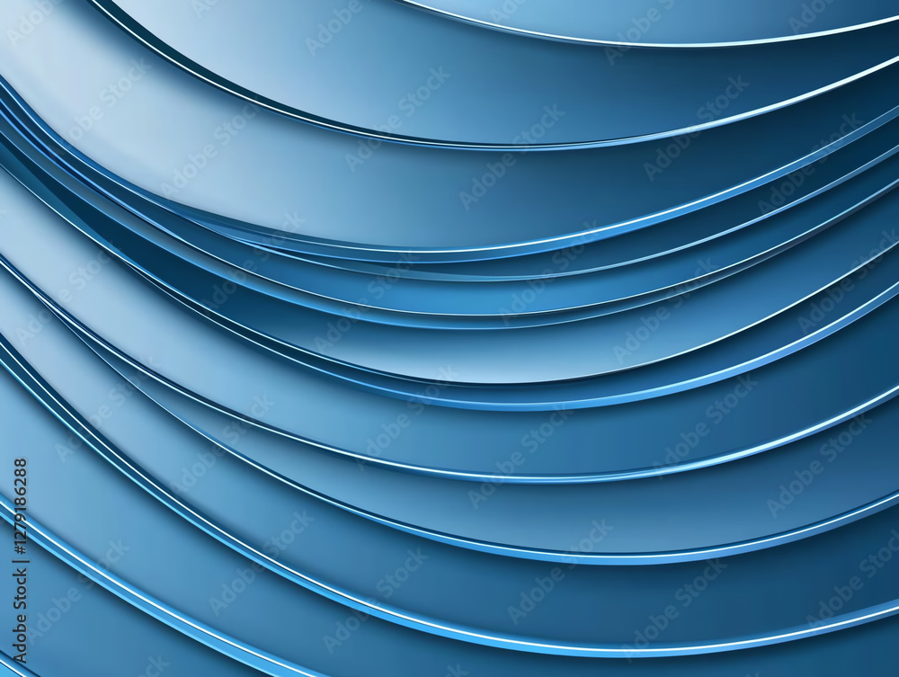 Poster sleek blue abstract waves create dynamic and modern texture, perfect for backgrounds or design eleme
