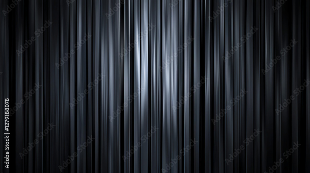 Poster smooth gradient of dark grey vertical lines creates sleek, modern background. subtle texture adds de