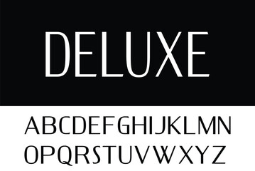 Thin minimalistic font. Elegant english alphabet.
