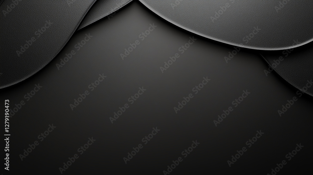 Poster sleek black leather texture with layered curves, creating modern and elegant background. perfect for
