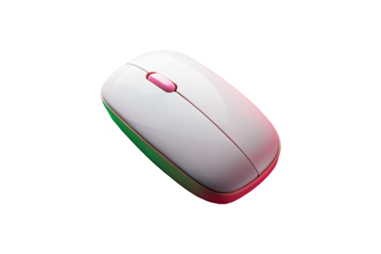 wireless computer mouse isolated on transparent background