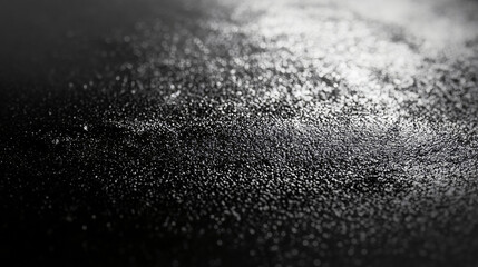 Detailed view of a dark surface with granular sparkles
