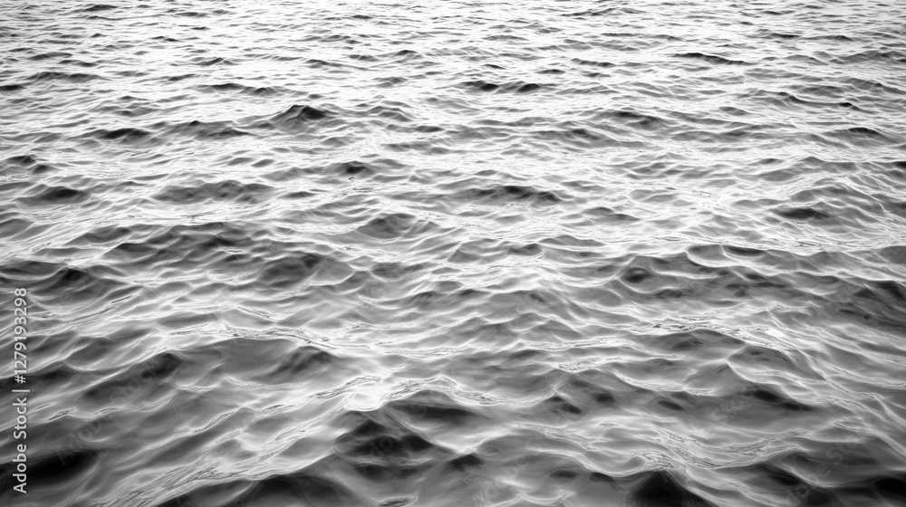 Poster abstract grayscale image of gently undulating water surface. the monochrome palette creates a calmin