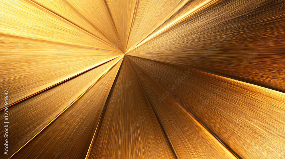 Poster shimmering golden rays radiate from central point, creating dynamic and vibrant metallic texture. th