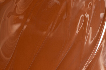 Melted Dark Chocolate Texture Macro Top View.
