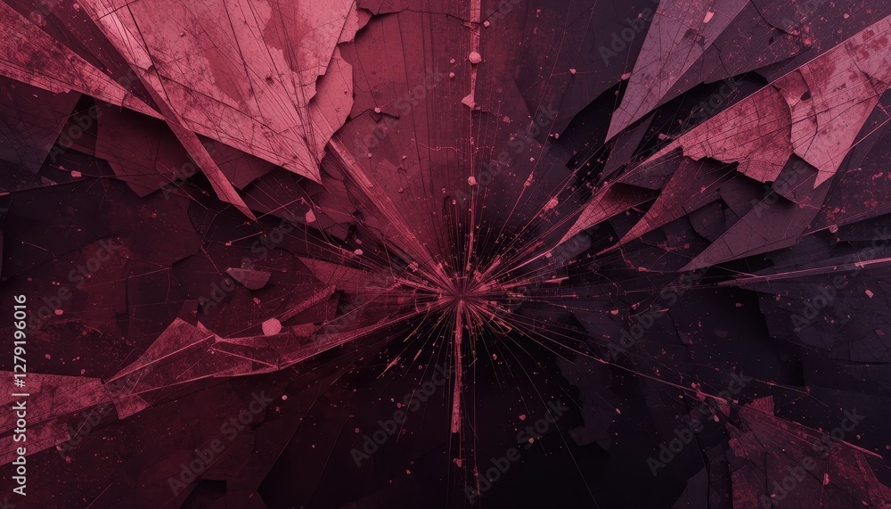 Poster abstract red and black background with dynamic angular patterns