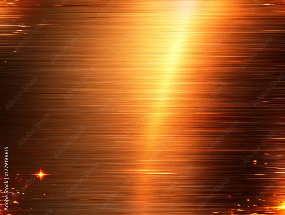 Poster shiny brushed copper texture with warm tones and subtle sparkles, creating luxurious and elegant bac
