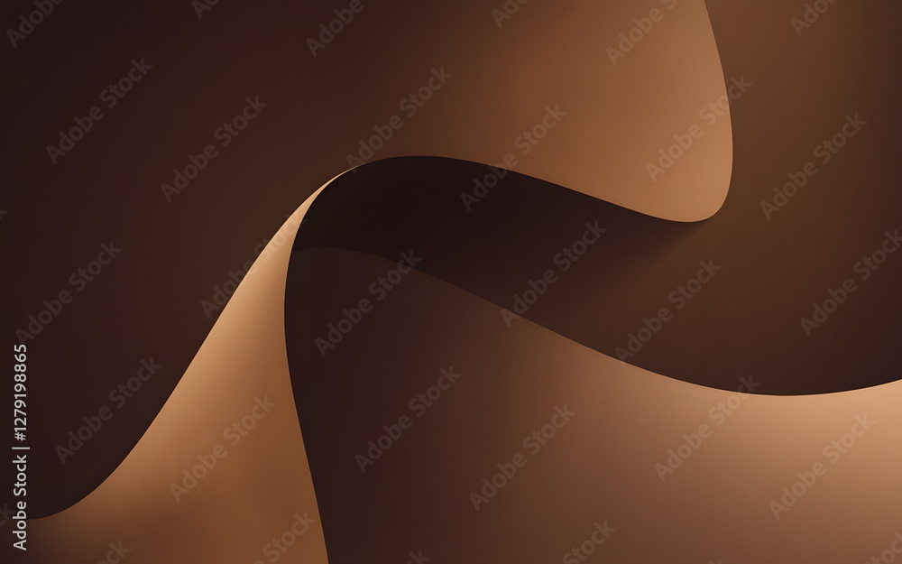 Poster abstract forms in harmony: a mesmerizing study of form and shadow, where elegant curves and soft gra