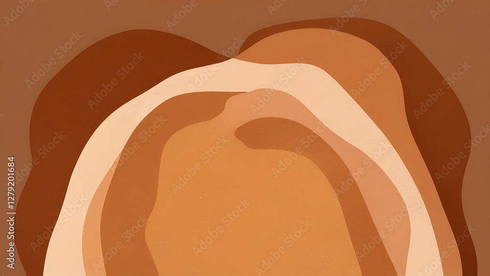 Poster Earthy Abstraction: Layers of warm, inviting earth tones create a sense of depth and texture in this abstract composition.