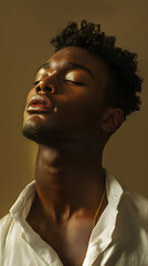 Contemplative Portrait: A Study of Thoughtful Expression and Human Emotion