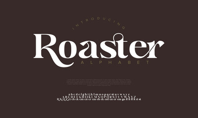 Elegant alphabet letters font and number. Classic Lettering Minimal Fashion Designs. Typography modern serif fonts regular decorative vintage concept. vector illustration
