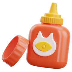 Pet Care icon. Cat eye drops design isolated on a white background.