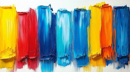 Naklejka premium Abstract colorful paint strokes