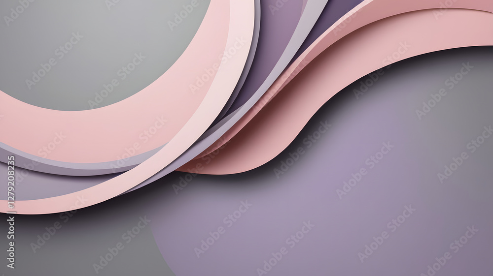 Poster abstract wave design: an elegant and modern abstract design featuring soft, undulating waves of colo