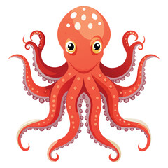 Octopus logo. Isolated octopus on white background