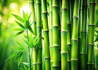 Obraz premium Lush Bamboo Bundle - High Depth of Field