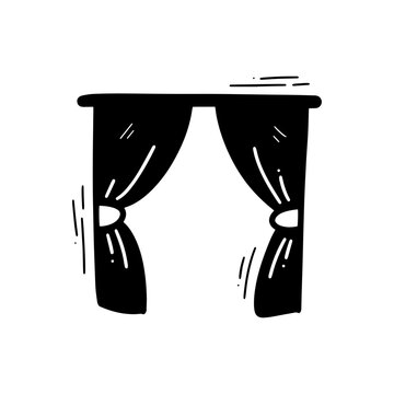 recommend clip art: Hand Drawn Curtain Illustration. Doodle Vector. Isolated on White Background - EPS 10 Vector