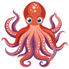 Octopus logo. Isolated octopus on white background
