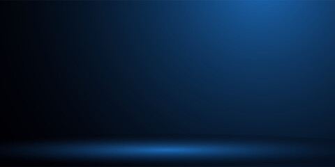 Empty blue studio room, used as background for display your products modern background