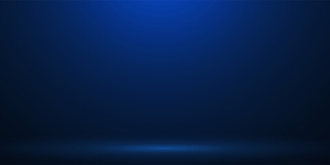 Empty blue studio room, used as background for display your products modern background