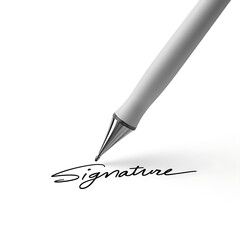 pen writing with signature written on it