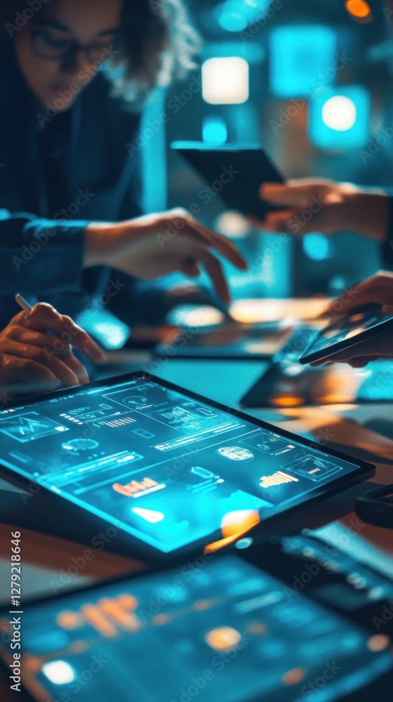 Poster collaborative data analysis on interactive tablets in a modern workspace