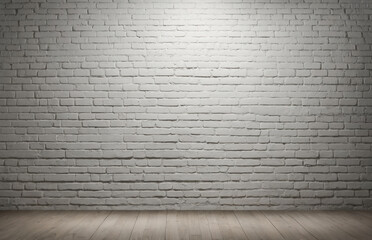 Fototapeta premium White brick wall with a subtle texture, soft lighting, clean background