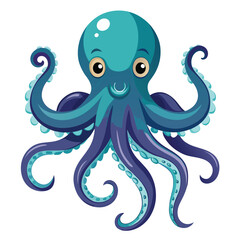 Octopus logo. Isolated octopus on white background