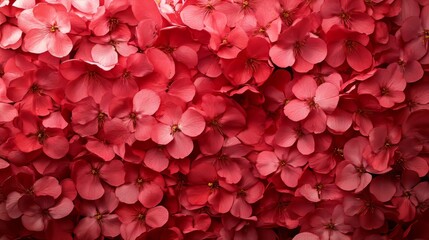 Fototapeta premium Vibrant Close-Up of Blooming Red Flowers in a Lush Garden During Springtime Showcasing Nature's Colorful Beauty