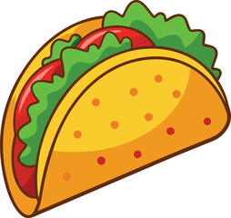 taco vector, vector and illustration, vector style