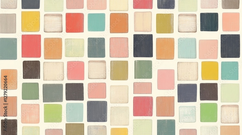 Poster abstract colorful square mosaic pattern art