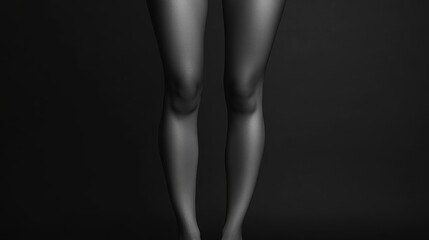 Fototapeta premium Minimalist Side View of Thin Body in Monochrome Color Scheme Highlighting Modern Aesthetic Features in a Gigapixel Format