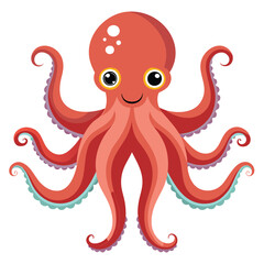 Octopus logo. Isolated octopus on white background