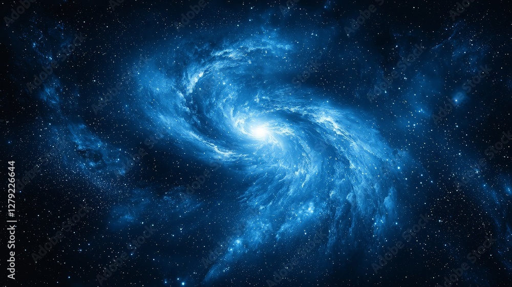 Wall mural cosmic spiral galaxy nebula in deep space. possible use astronomy, space exploration background