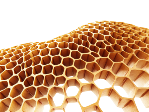 Isolated 3D Honeycomb Pattern